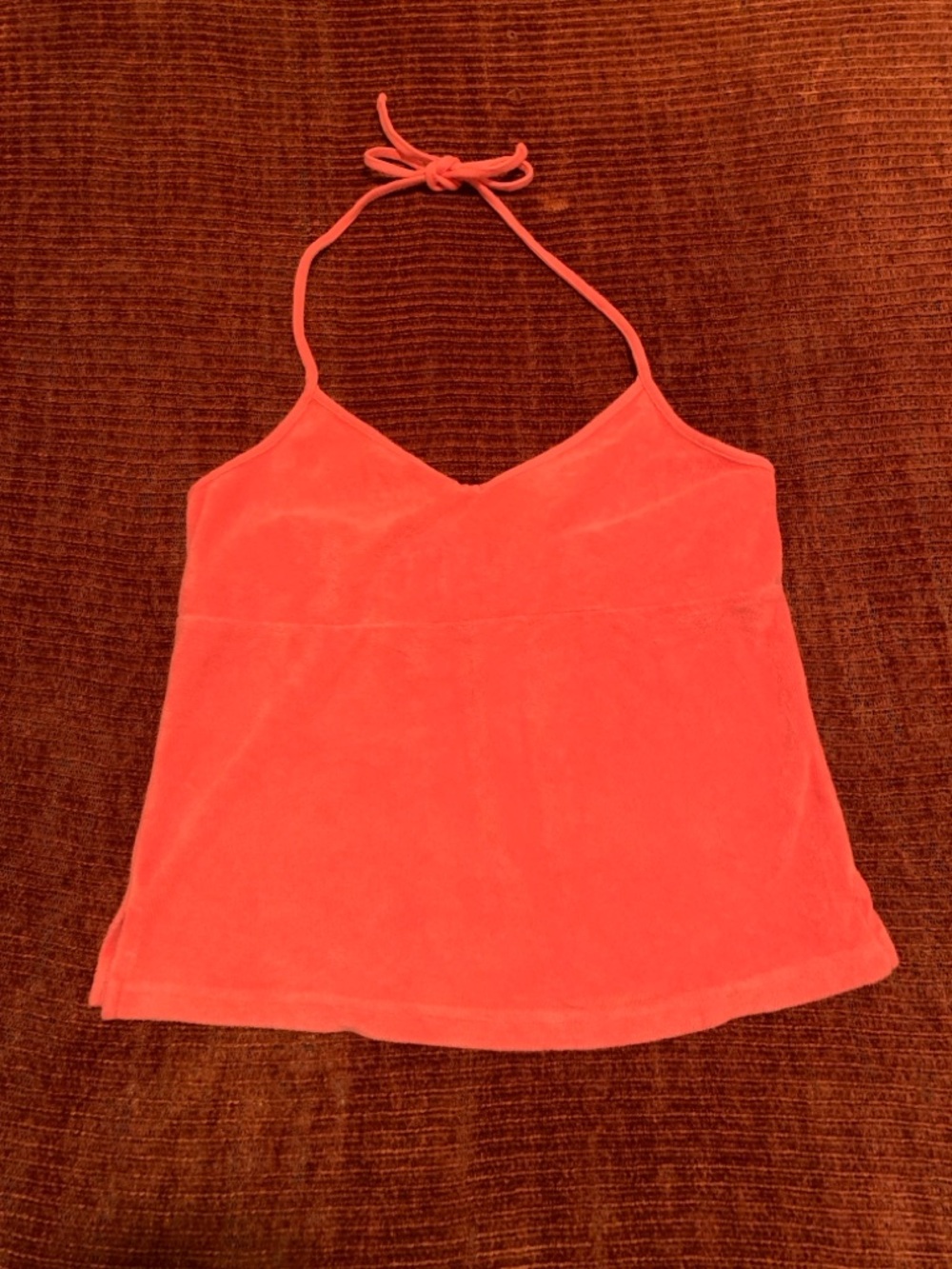 Pink Terry Cloth String Halter Top (NWOT)
